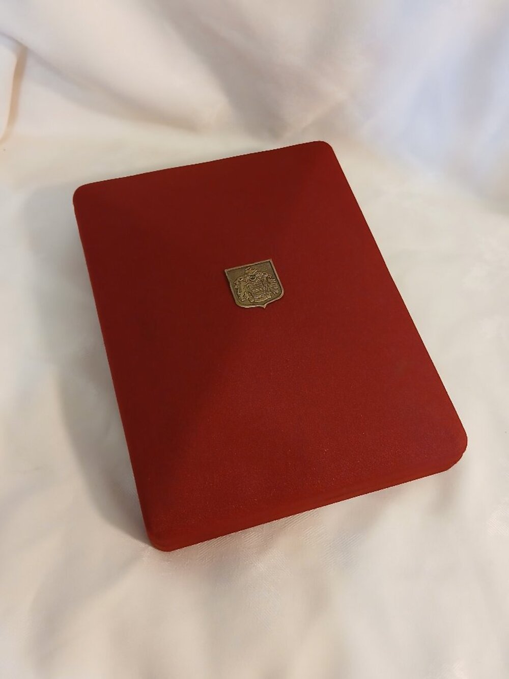 Vintage Elegant Red "Majorica" Presentation Jewelry Box-Box Only